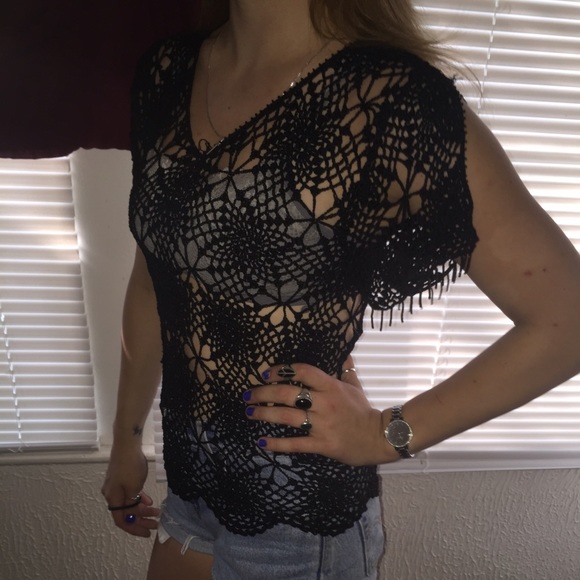 Hand knitted top