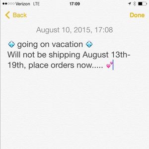Shipping on last time tomorrow am, place orders ☺️
