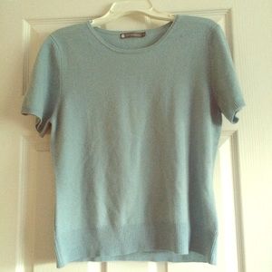 Light Blue Cashmere "T-Shirt" Sweater