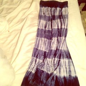 Blue and white Maxi skirt