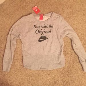 Grey Nike crew neck