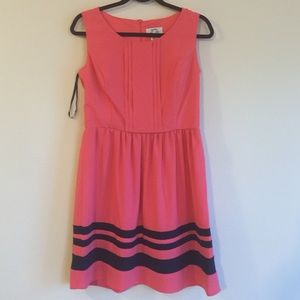 Coral and navy dress- NEVER WORN