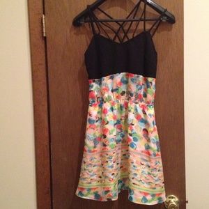 Sugar Lips multi color strappy dress