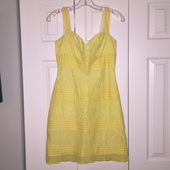 Yellow Eyelet Lilly Dress