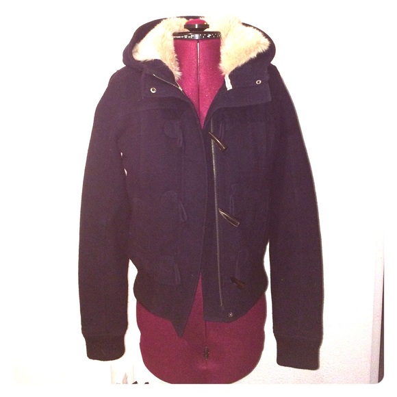 Fur Lined Wool Winter Coat