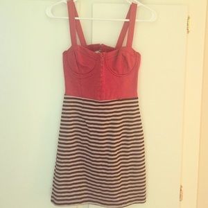 Rust Colored Form Fitting Dress with Open Back