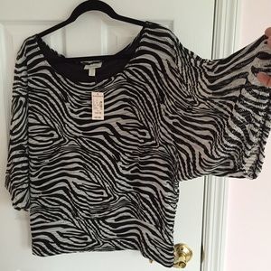 Zebra Patterned Stretchy Top