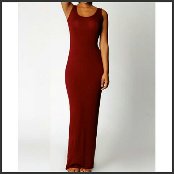 Red Wine Summer Maxi Dress