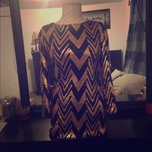 Gold and black dress