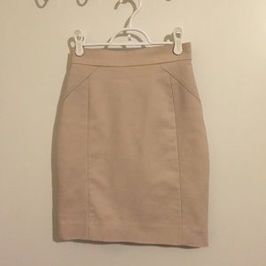 Beige Pencil Skirt