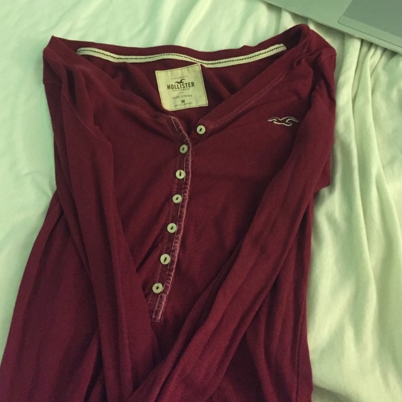 Closet closing Hollister red long sleeve shirt