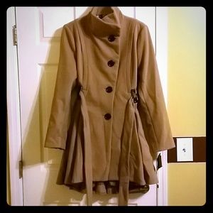 Camel Steve Madden peacoat NWT