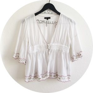 BCBG cropped cover up