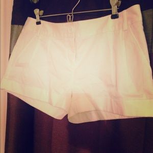 NWT white Express cuffed shorts