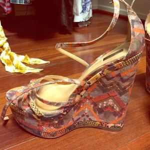 Schutz Multi-Color Platform Wedge