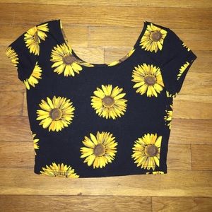 Sunflower crop top PacSun