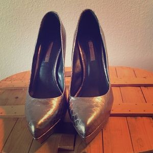 BCBG Silver Heels