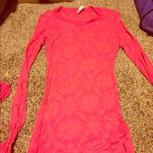 Long sleeve pink shirt