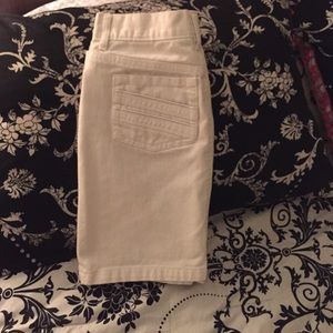 White jean skirt