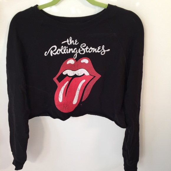 Cropped Rolling Stones Crewneck