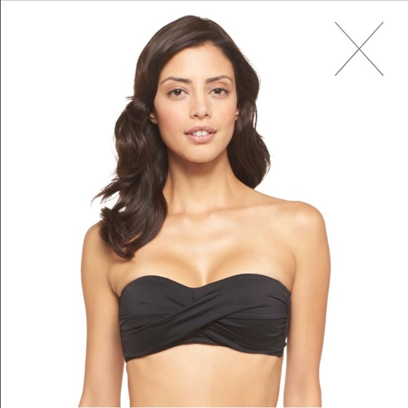 Black Bandeau Bikini Top