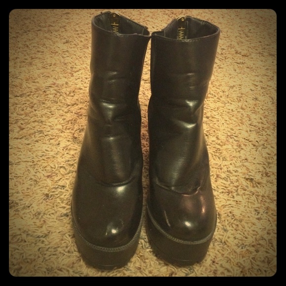 ASOS black leather boots