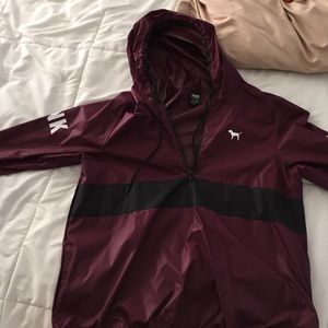 PINK half zip anorak