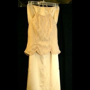 Formal 2-piece Gold dress