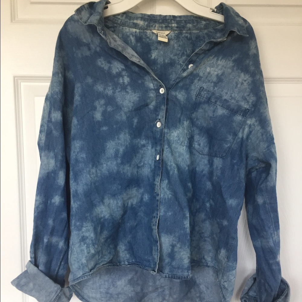 Acid Wash Jean Shirt
