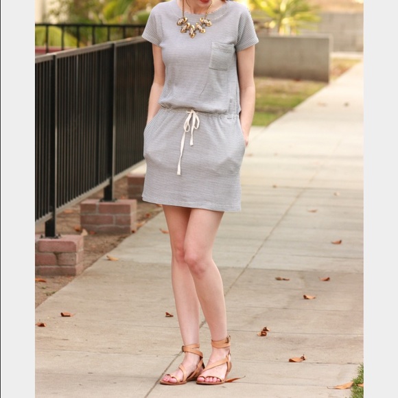 Loft Lou& Grey Stripe Dress