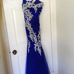 Strapless Long Royal Blue Prom/Evening dress