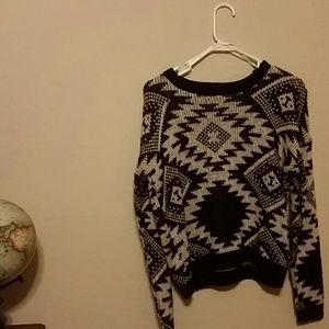 Burgundy Aztec Sweater