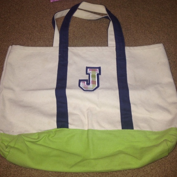 "J" canvas bag