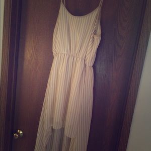 Striped, high low sundress