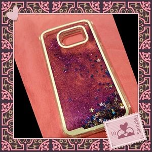 Galaxy s6 edge moving glitter case