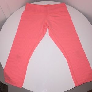 Lululemon Highlighter Pink Wunder Under Crop
