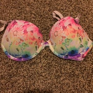 Tie die flower bra