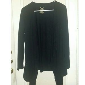 Black long sleeve dress top over