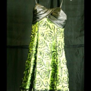 Green Strapless Formal Dress