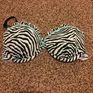 Padded zebra bra