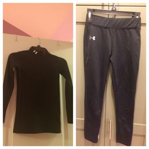 UnderArmour ColdGear. Top YL, Bottom YM