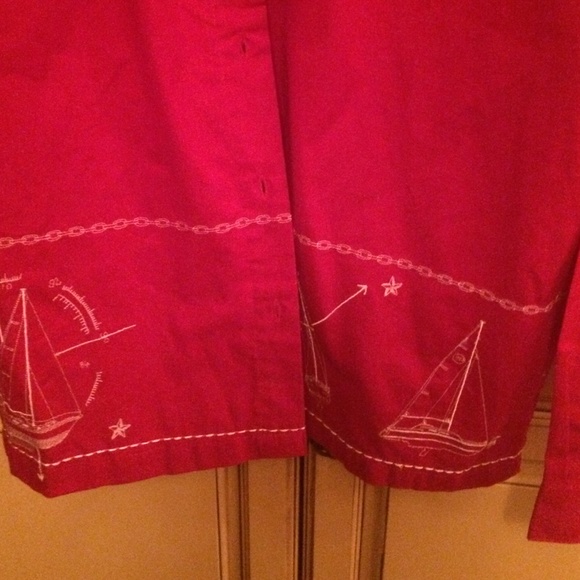 Bobbi brooks red and white nautical top - Picture 2 of 2