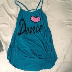 I heart dance tank NWOT