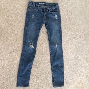 Roxy distressed skinny jeans