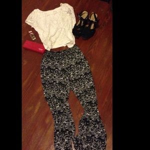 Tribal pant and white shirt