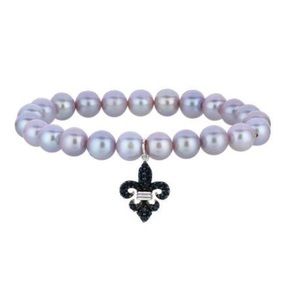 Phillip Gavriel Pearl Fleur de Lis Bracelet