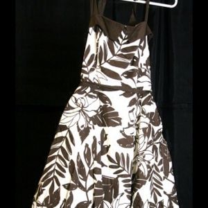 Brown and white Halter top dress
