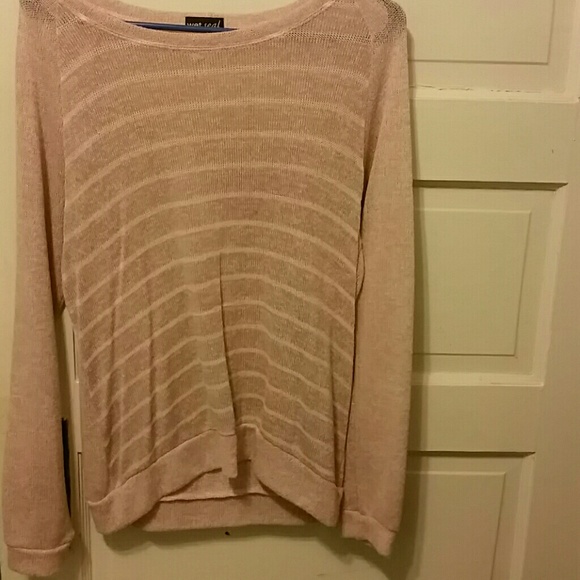 Blush striped sweater.