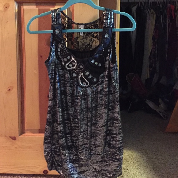 Black/ gray tank top