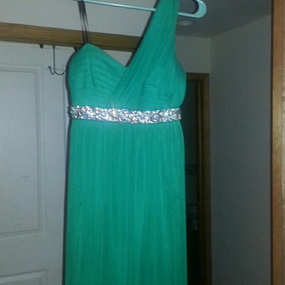 One strap prom dress